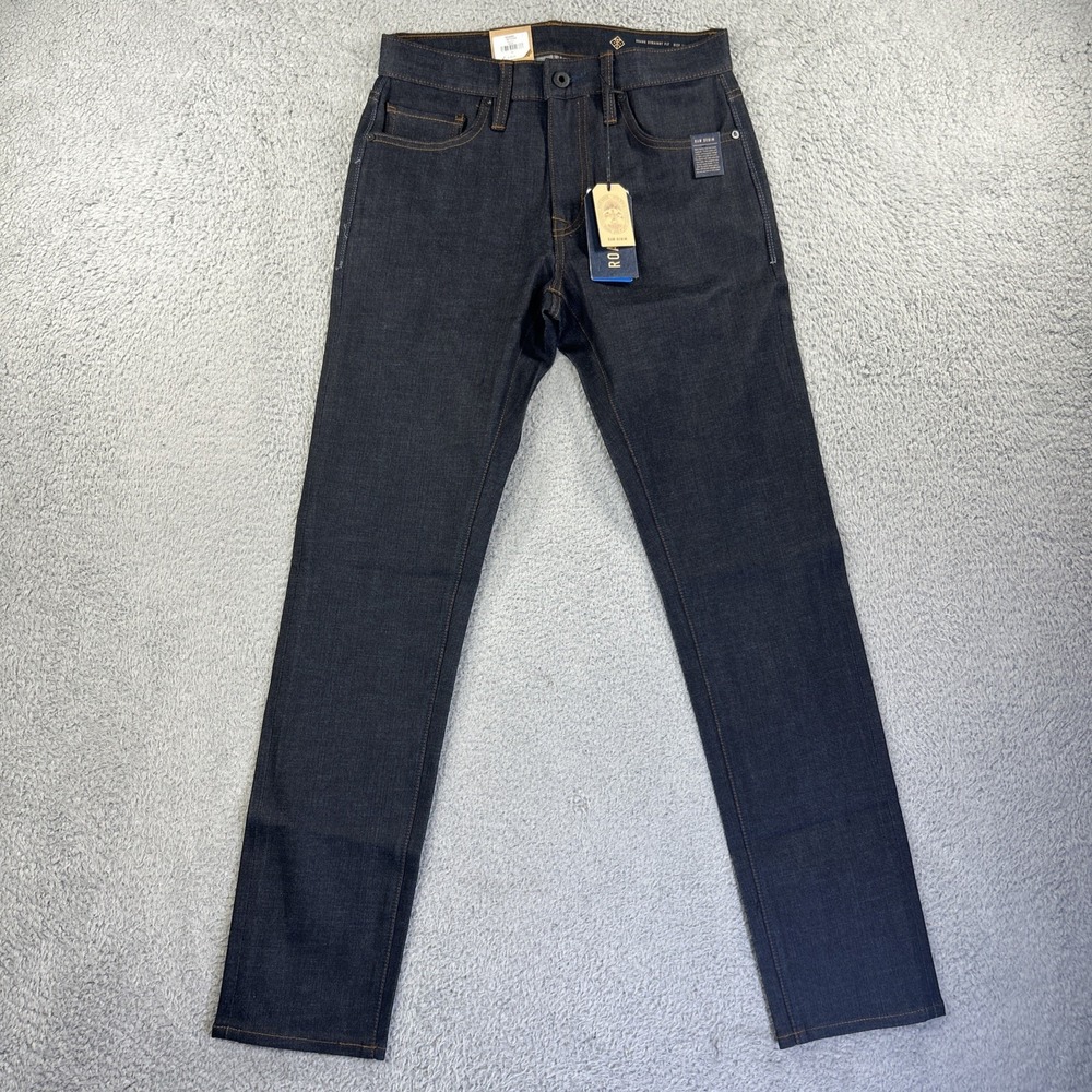 Roark Jeans Mens 30x32 Dark Blue Raw Denim HWY 128 Straight‎ Fit Hipster NEW